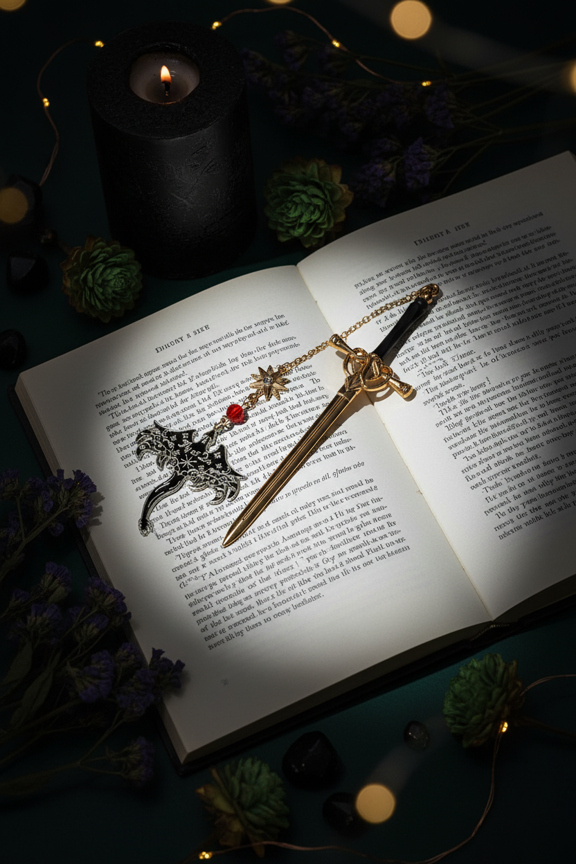 Best bookmarks for romantasy readers – dragon sword and smut bookmark gift guide