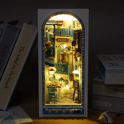 DIY Book Nook Kit – Miniature Bookshelf Insert with LED Lights