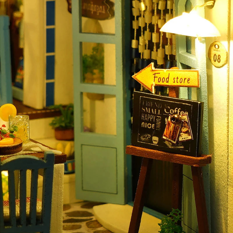 DIY Book Nook Kit – Miniature Bookshelf Insert with LED Lights